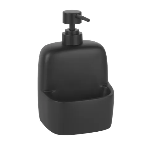 Дозатор с емкостью для губки WasserKRAFT K-8499B, чёрный
