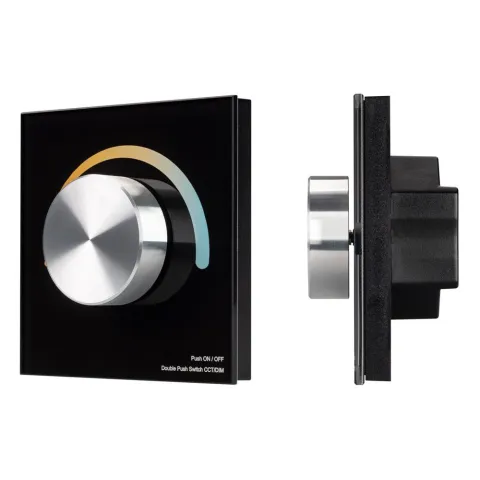 Панель Arlight SMART-P20-MIX-G-IN Black (12-24V, 4x3A, Rotary, 2.4G)