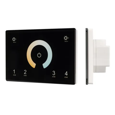 Панель Arlight Sens SMART-P81-MIX Black (230V, 4 зоны, 2.4G)