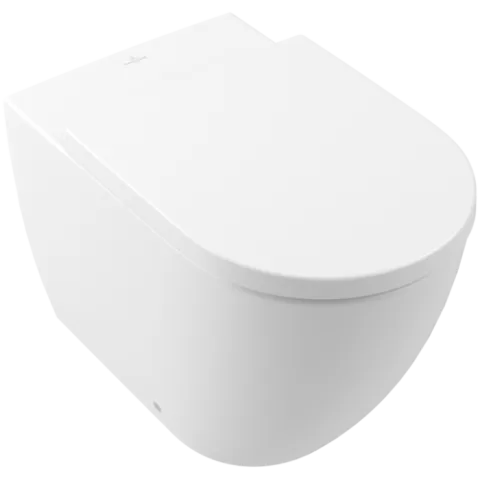 Унитаз с открытым смывным краем Villeroy & Boch Subway 3.0, напольный, с TwistFlush, Stone White CeramicPlus