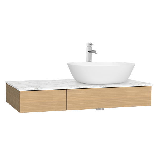 Модуль VitrA 90 см под раковину с ящиками, правосторонний, дуб