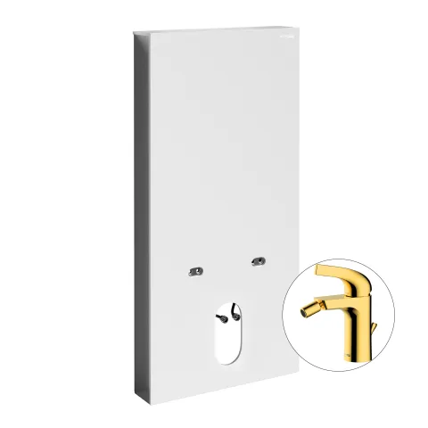 Комплект для биде со смесителем WasserKRAFT Naab 86BDT.050.WH.SQ7106
