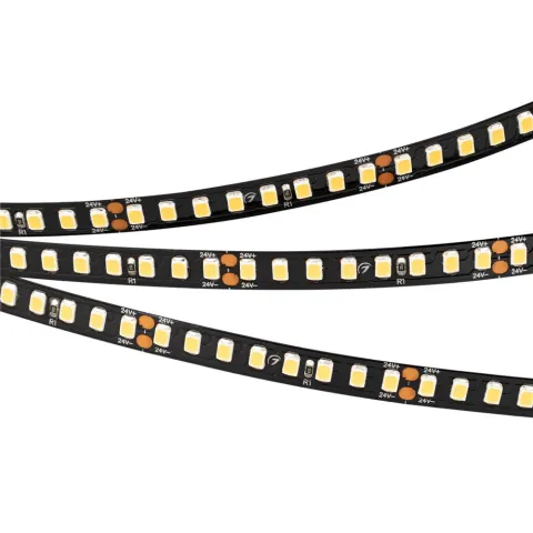 Светодиодная лента Arlight RT-A160-BLACK-8mm 24V Warm3000 (12 W/m, IP20, 2835, 5m)
