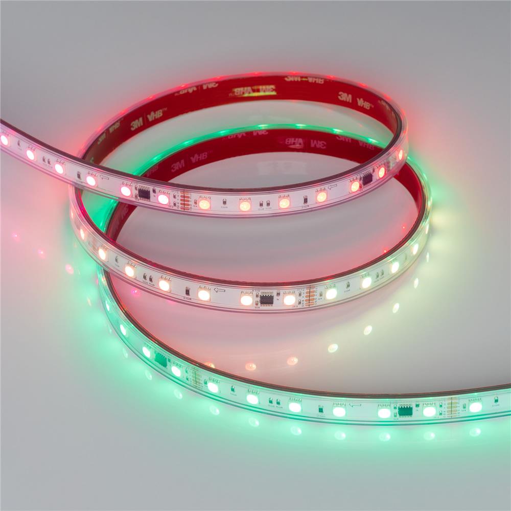 Светодиодная лента герметичная Arlight DMX-PFS-B60-12mm 24V RGB-PX6 (14 W/m, IP68, 5060, 5m)