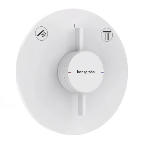Смеситель для ванны с душем Hansgrohe DuoTurn, белый матовый