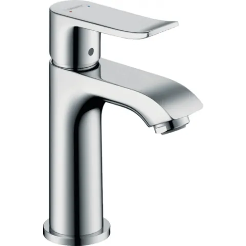 Смеситель для маленькой раковины 100, однорычажный, без сливного набора Hansgrohe, хром