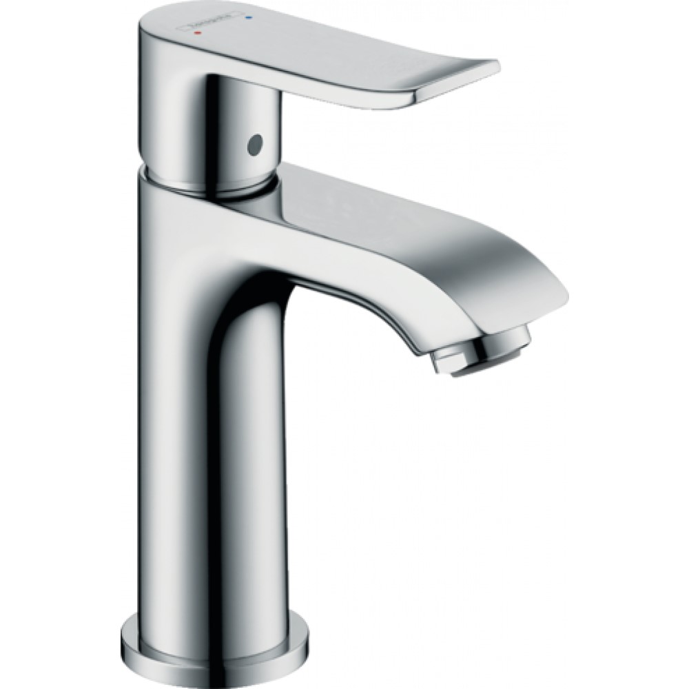 Смеситель для маленькой раковины 100, однорычажный, без сливного набора Hansgrohe, хром