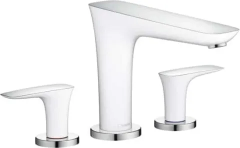 Смеситель на край ванны Hansgrohe PuraVida, белый/хром