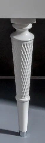 Ножки высокие ArmadiArt Vallessi Avantgarde Denti, 1 пара, белый глянцевый