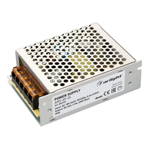 Блок питания Arlight ARS-60-24 (24V, 2.5A, 60W)