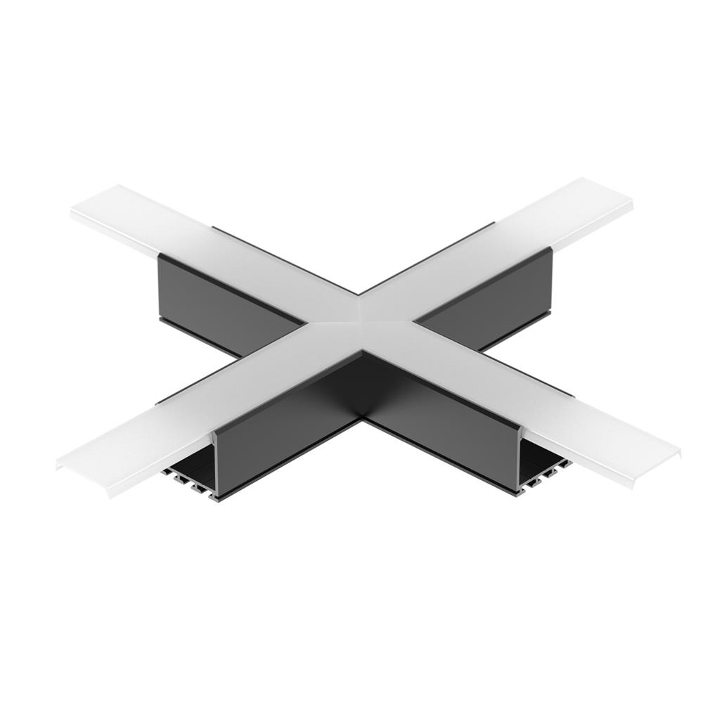 Крестовина Arlight PLS-LOCK-H25-Х90 BLACK (с экраном MAT-L)