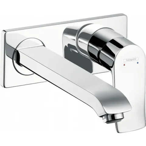 Смеситель Hansgrohe Metris для раковины настенный с длинным изливом, хром