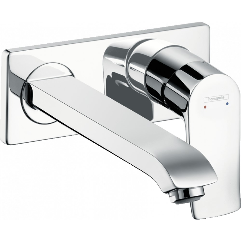 Смеситель Hansgrohe Metris для раковины настенный с длинным изливом, хром