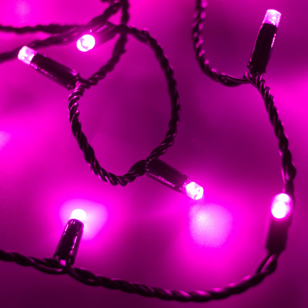 Светодиодная гирлянда Ardecoled ARD-STRING-CLASSIC-10000-BLACK-100LED-STD PINK (230V, 7W)