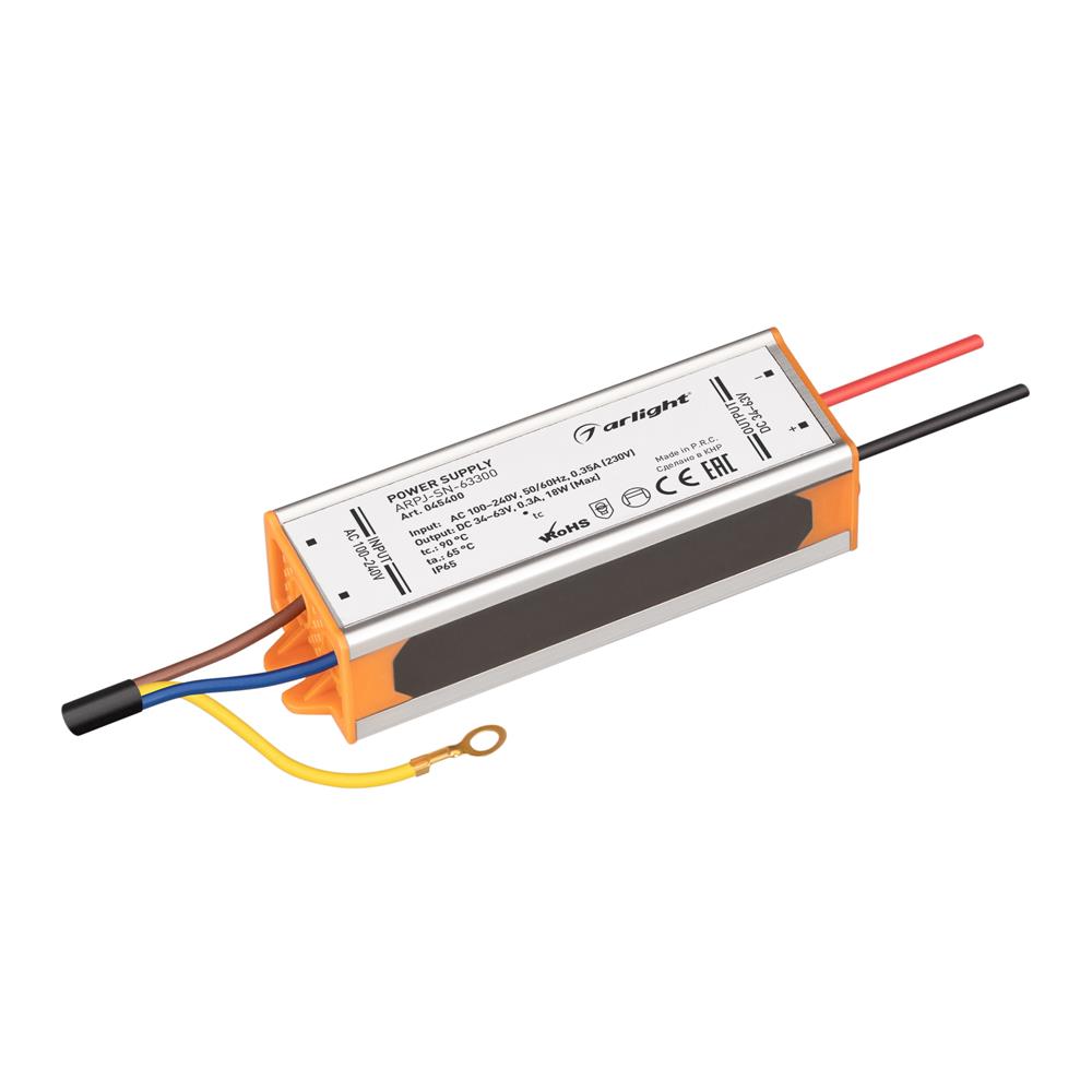 Блок питания Arlight ARPJ-SN-63300 (18W, 34-63V, 300mA)