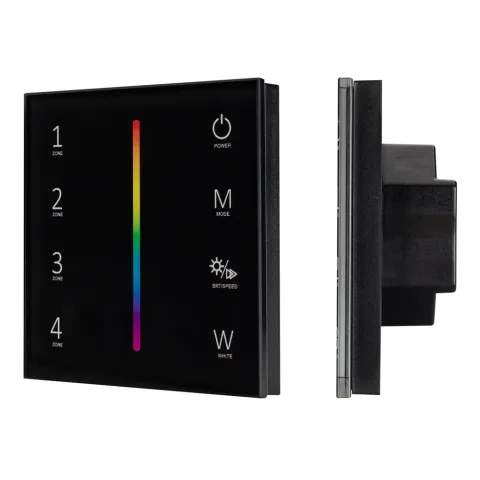 Панель Arlight Sens SMART-P30-RGBW Black (230V, 4 зоны, 2.4G)