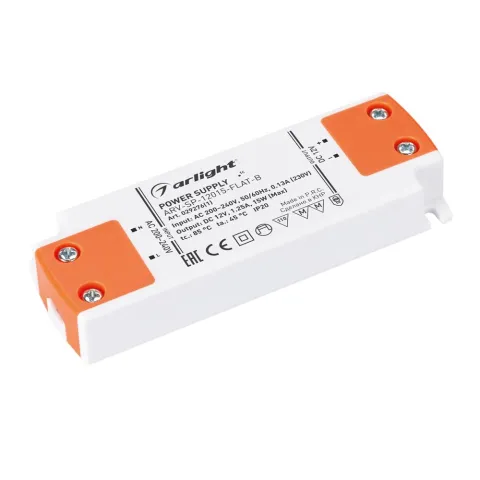 Блок питания Arlight ARV-SP-12015-FLAT-B (12V, 1.25A, 15W)
