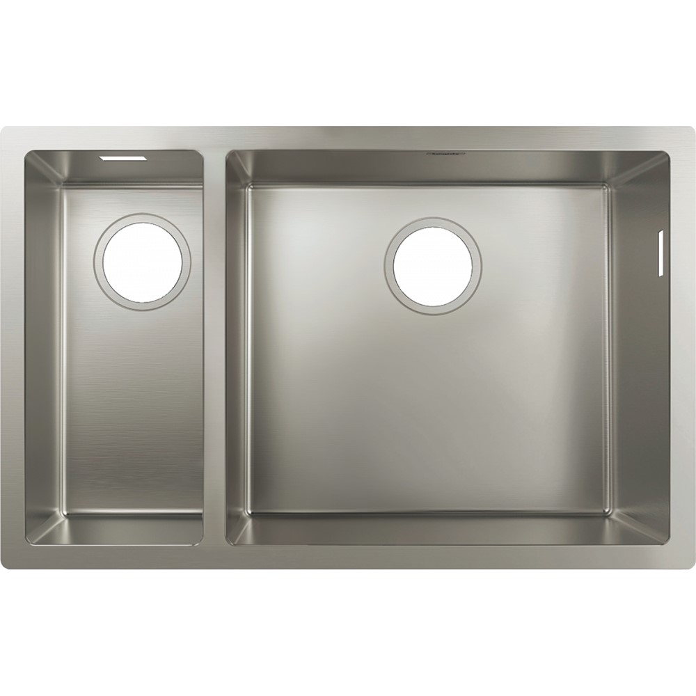 Мойка для монтажа под столешницу Hansgrohe S71 S719-U655, под сталь
