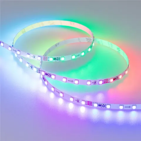 Светодиодная лента Arlight SPI-F72-7mm 24V RGB-PX6 (14.4 W/m, IP20, 3535, 5m)
