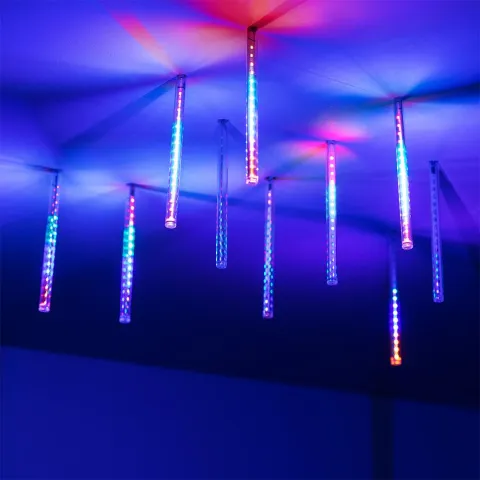 Светодиодная гирлянда Ardecoled ARD-ICEFALL-CLASSIC-D12-200-10PCS-CLEAR-32LED-LIVE RGB (230V, 10.5W)