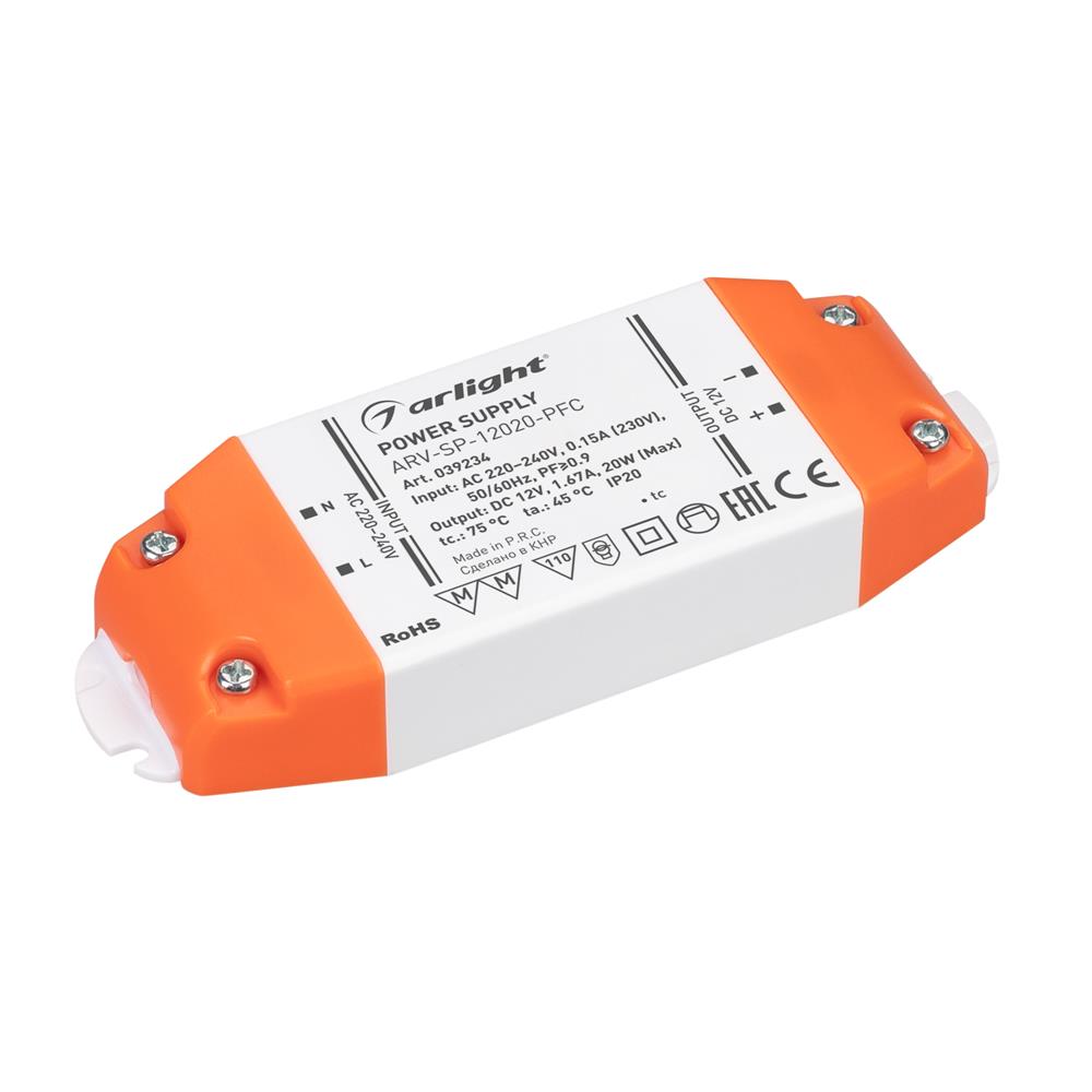 Блок питания Arlight ARV-SP-12020-PFC (12V, 1.67A, 20W)