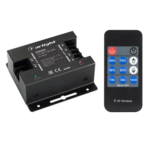 Диммер Arlight LN-RF11B-DIM (12-24V, 3x6A, ПДУ Карта 11 кн)