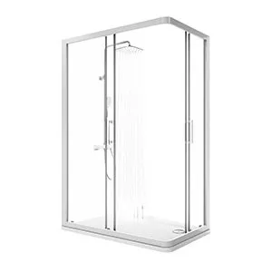 Душевая дверь раздвижная RAVAK 10° 10DP4-190 см, прозрачное стекло, профиль белый