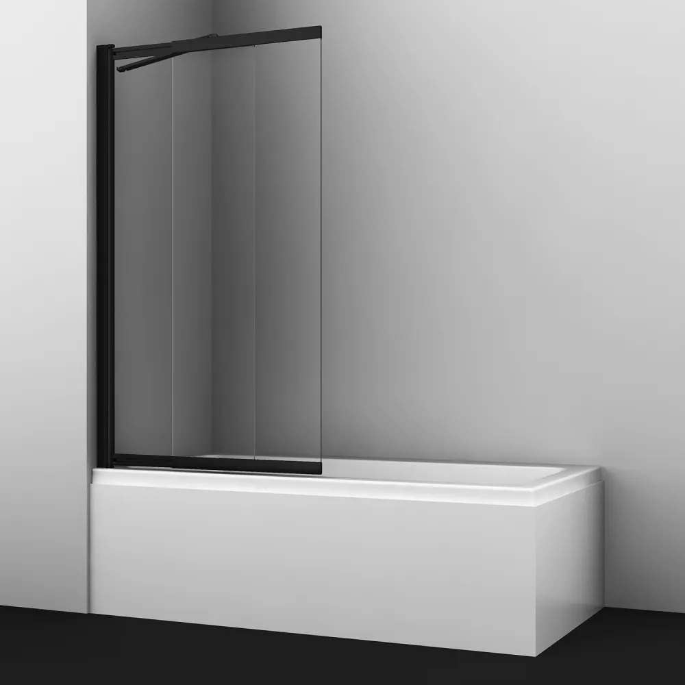 Стеклянная шторка на ванну с фиксатором WasserKRAFT Dill 61S02-100WSF