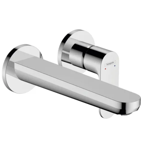 Смеситель для раковины Hansgrohe Rebris S, скрытого монтажа, настенный, с изливом 19.5 см, хром