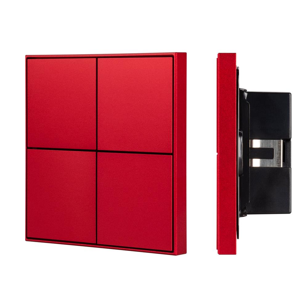 Кнопочная панель Arlight KNX-304-23-IN Rose Red (BUS, Frame)