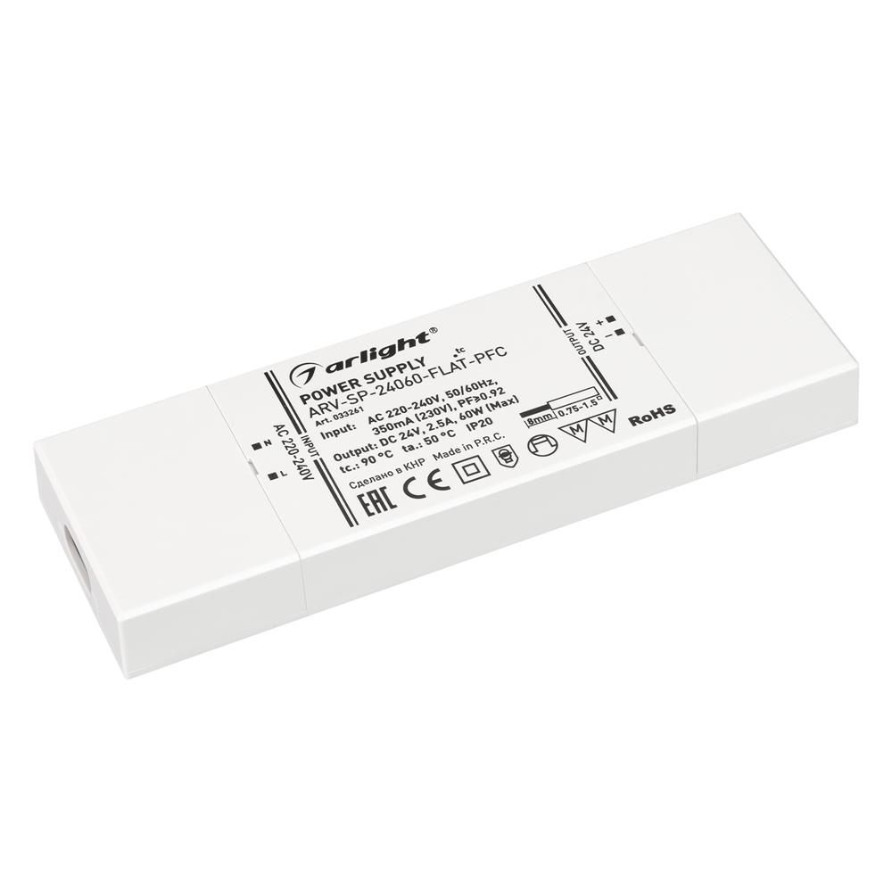 Блок питания Arlight ARV-SP-24060-FLAT-PFC (24V, 2.5A, 60W)