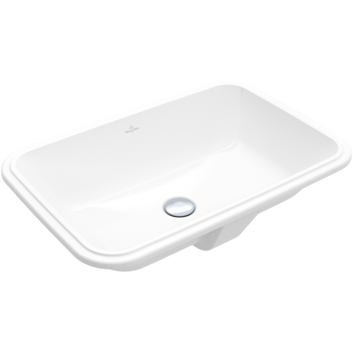 Раковина для установки под столешницу Villeroy & Boch Architectura, 620 x 420 x 180 мм, с переливом, нешлифованный, альпийский белый