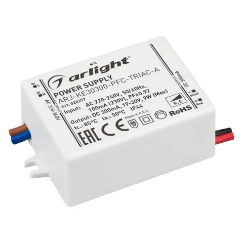 Блок питания Arlight ARJ-KE30300-PFC-TRIAC-A (9W, 300mA)