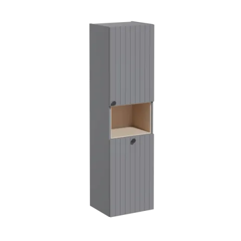 Пенал VitrA Root Groove 40 см, правосторонний, матовый серый