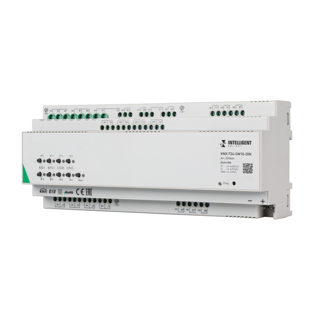 Релейный модуль Arlight KNX-724-SW10-DIN (BUS, 24х10A)