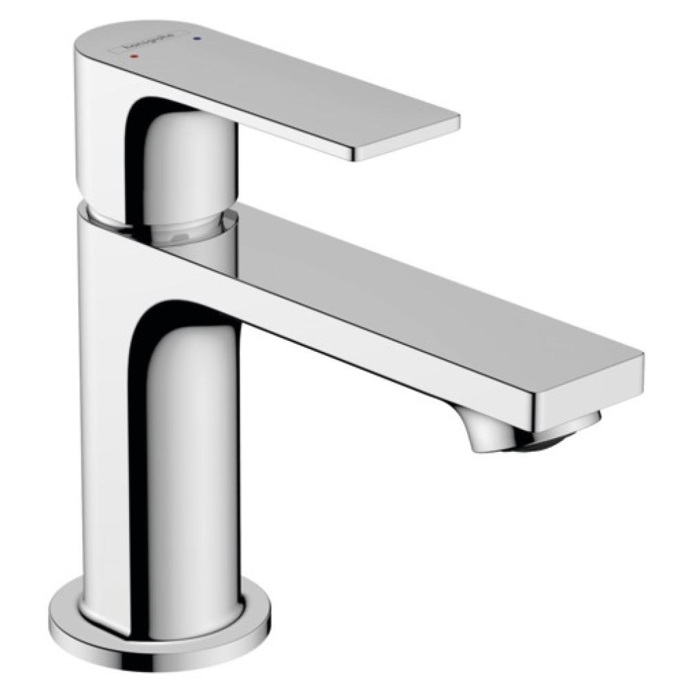 Смеситель для раковины Hansgrohe Rebris E 80, со сливным гарнитуром, хром
