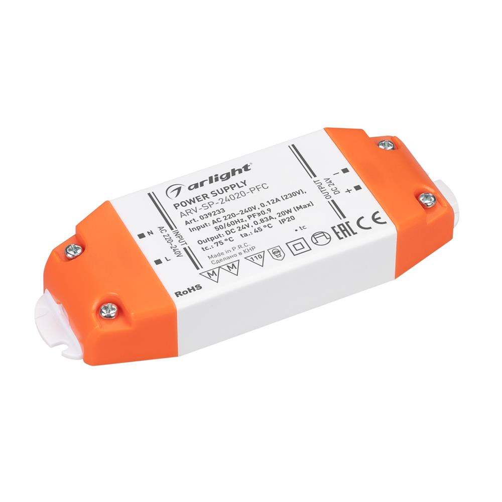 Блок питания Arlight ARV-SP-24020-PFC (24V, 0.83A, 20W)