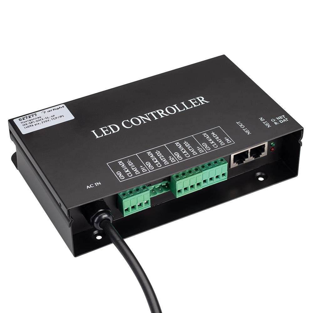 Контроллер Arlight HX-SPI-DMX-SL-4P (4096 pix, 220V, TCP/IP, add, ArtNet)