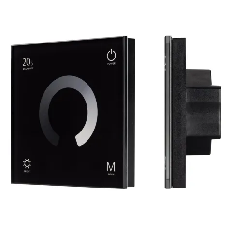 Панель Arlight SMART-P4-DIM-G-IN Black (12-24V, 4x3A, Sens, 2.4G)