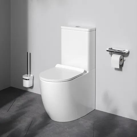 Унитаз-компакт Aquaspin с сиденьем микролифт AM.PM Like, белый глянцевый