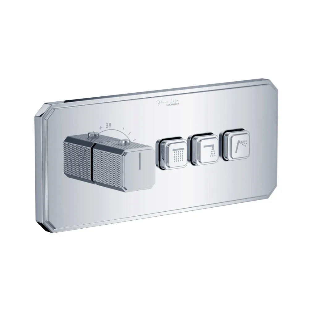 Блок управления душевой системы MAXONOR PL87109-3, хром