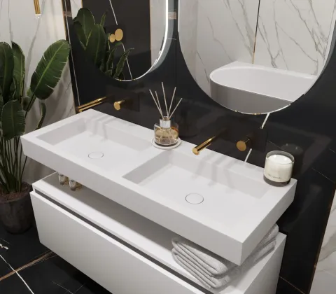 Раковина ArmadiArt Flat с тумбой