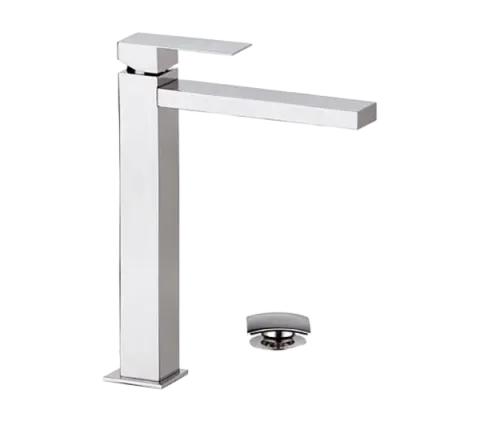 Смеситель для раковины высокий xl с донным клапаном Remer QD10LXL, хром