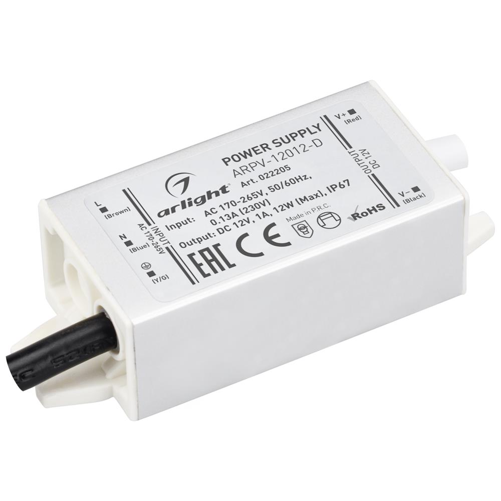 Блок питания Arlight ARPV-12012-D (12V, 1.0A, 12W)