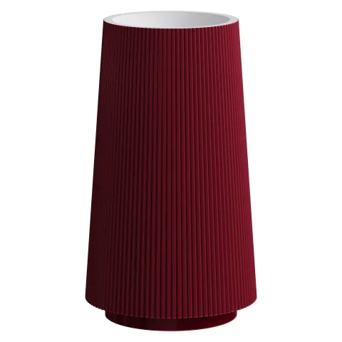 Раковина напольная рифленая Boheme Corian 480*480*850 Burgundy