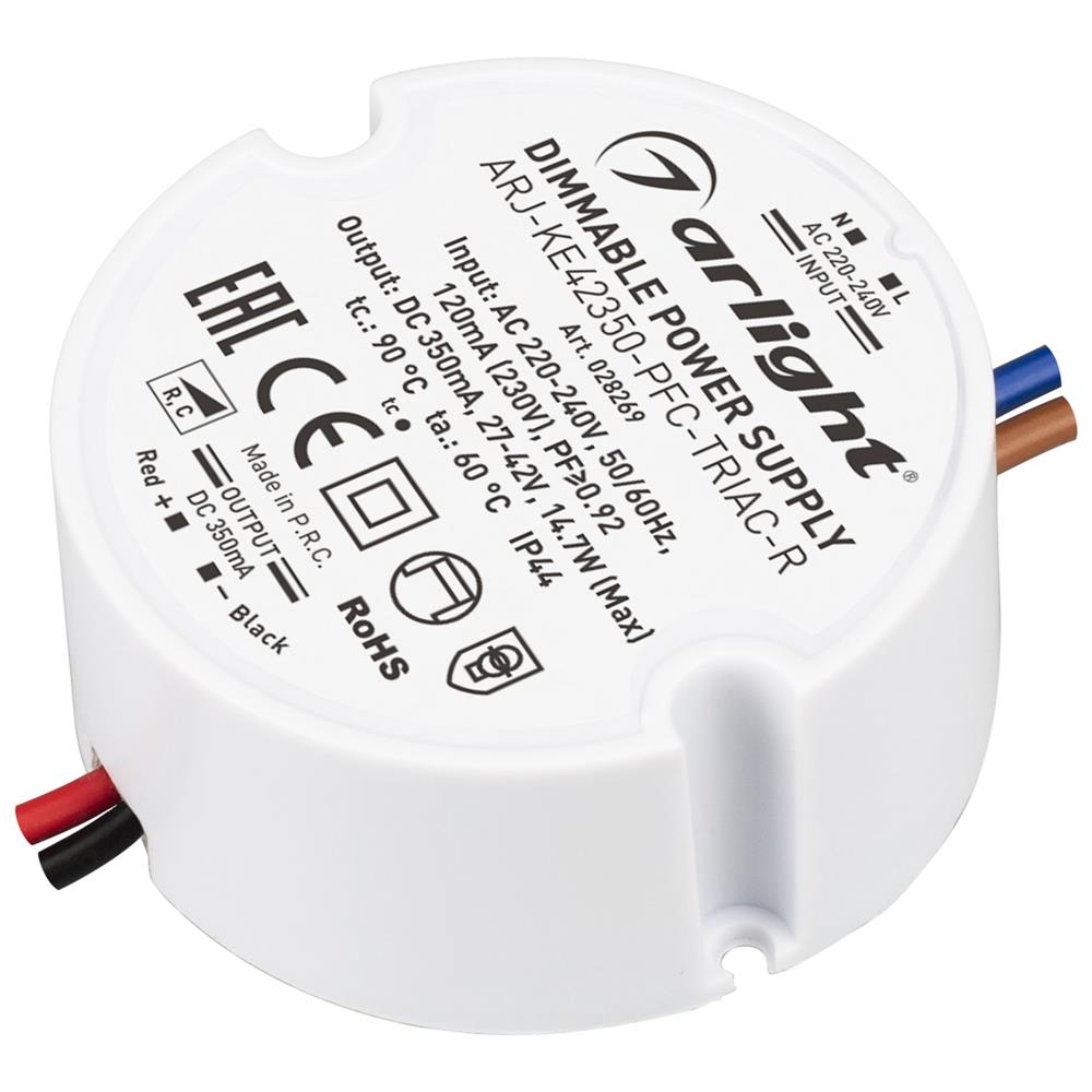 Блок питания Arlight ARJ-KE42350-PFC-TRIAC-R (15W, 350mA)