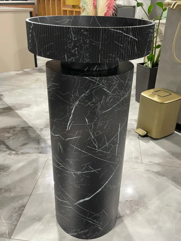 Пьедестал для раковины ArmadiArt Corian 300*720 Nero Marquina