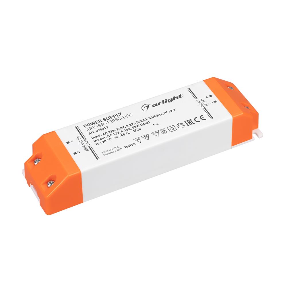 Блок питания Arlight ARV-SP-12050-PFC (12V, 4.16A, 50W)