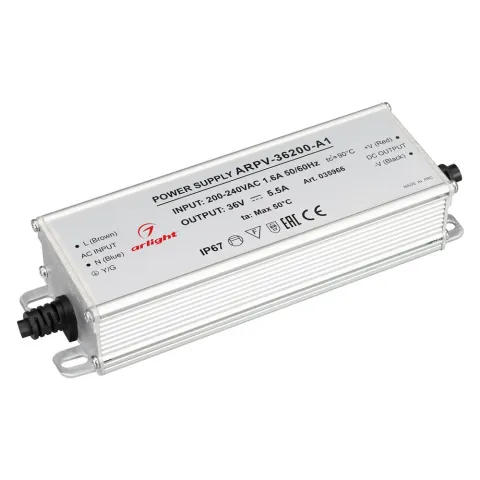 Блок питания Arlight ARPV-36200-A1 (36V, 5.55A, 200W)