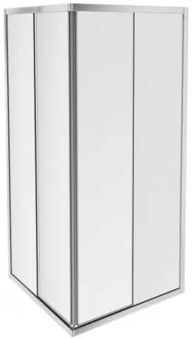 Душевое ограждение Jacob Delafon Serenity 90х90х190 см, серый блестящий, профиль, прозрачное стекло